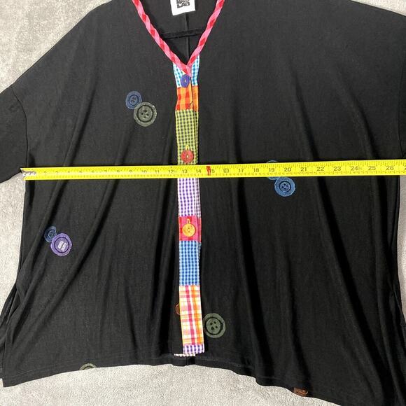 JG’S MAD LAB Womens XL Longsleeve Lagenlook Oversize Top Boho Art to Wear - Picture 6 of 10